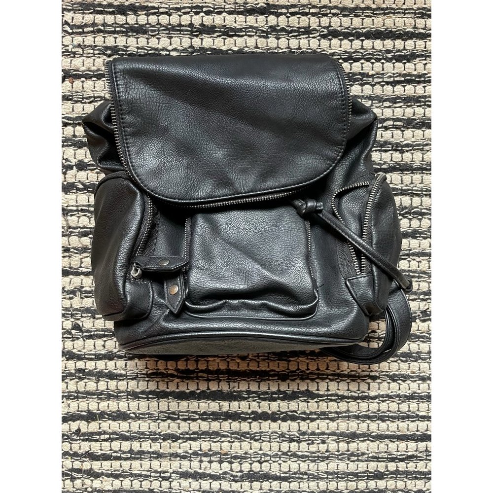 Mossimo Supply Co Faux Leather Backpack, Black